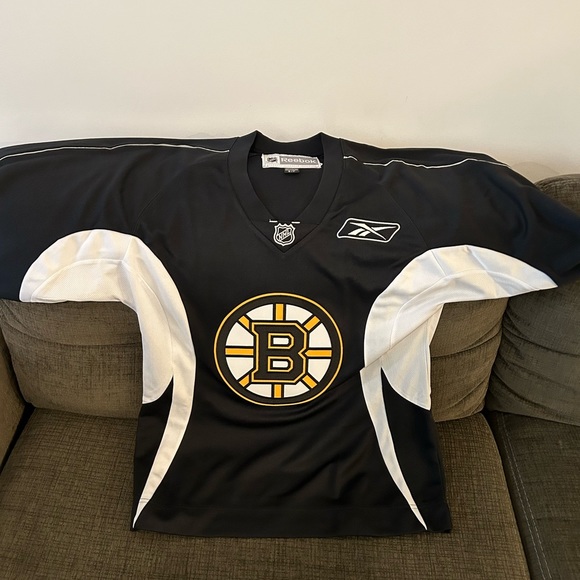 Reebok Authentic Boston Bruins NHL Hockey Practice Retro Jersey Men’s Sz: Small - Picture 4 of 5